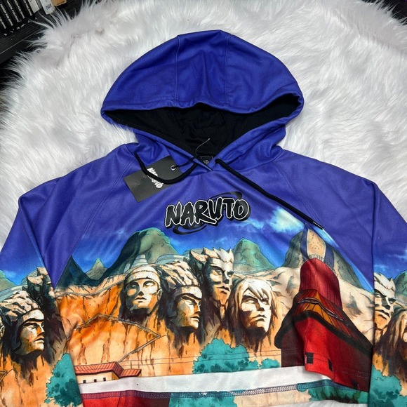 Naruto Hokage Womens Hoodie Size Large Leaf Village - Picture 2 of 5